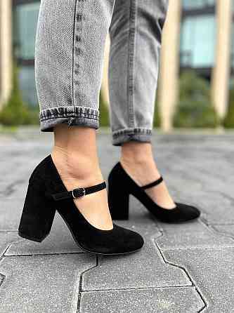 Nivelle Туфлі жіночі NIVELLE чорні натуральна замша каблук 8 см (1765/8029-8052) Коломия