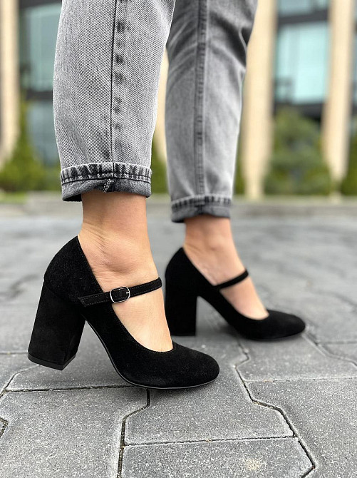 Nivelle Туфлі жіночі NIVELLE чорні натуральна замша каблук 8 см (1765/8029-8052) Коломия - фото 5
