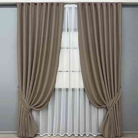 Комплект готових штор VR-Textil Bagema Rvs № 1289ш Какао 140х290 см 2 шт (39-0115) Київ
