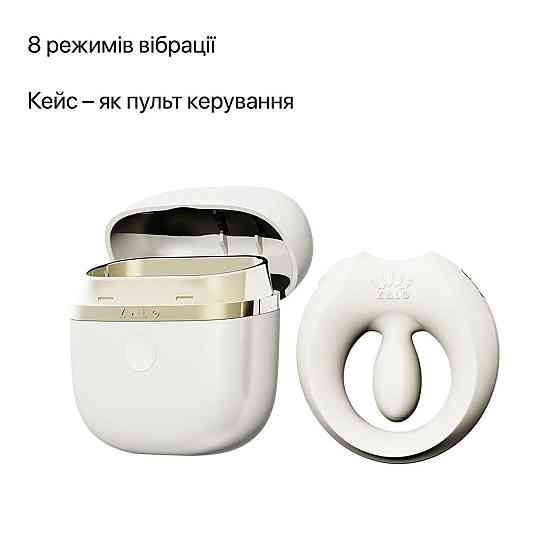 Эрекционное смарт-виброкольцо Zalo Apis Ivory White, до 4 часов работы, зарядный кейс Sex Aura Киев