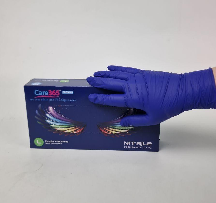 Рукавиці Нітрил Кобальтовий (100 шт.) розмір L "CARE 365" (1 пачка) Харків - фото 1