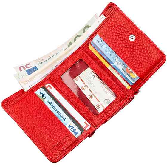 Яркий компактный женский бумажник ST Leather 18892 Красный Киев