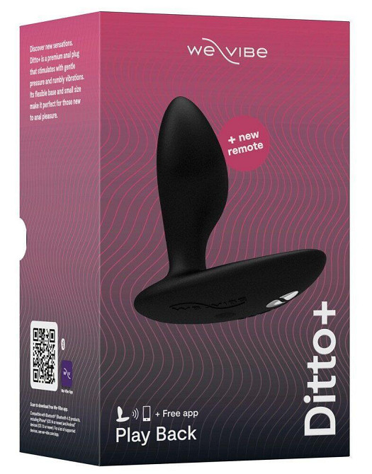 Анальна смарт-вібропробка We-Vibe Ditto+ Satin Black з пультом ДК Sex Aura Київ - фото 10