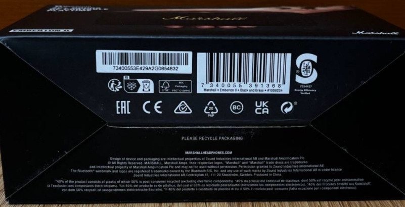 Колонка Marshall Emberton 2 II Black and Brass Нова. Харків - фото 2