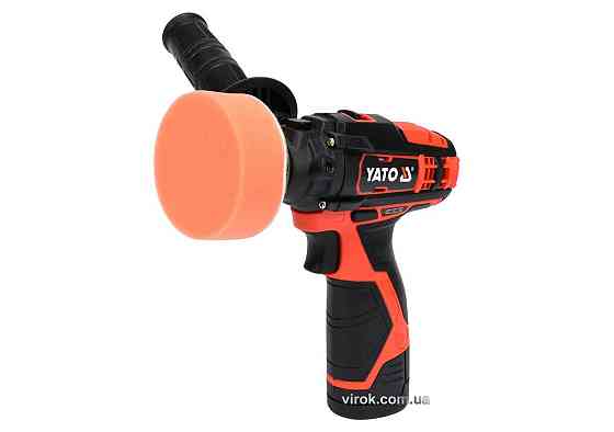 Полірувальна машина акумуляторна YATO  Ø= 80 мм Li-Ion 12В, 2 Агод, 2 режими,, шпинд. Ø=8мм [5] Одесса