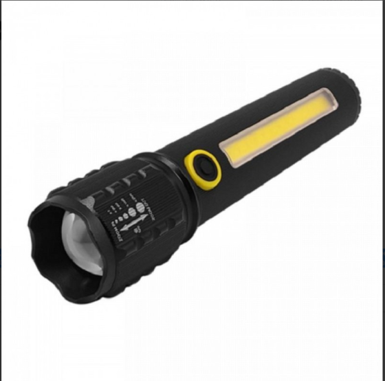 Светодиодный ручной фонарик Bailong BL-C73-P50 -COB зарядка USB,3 режима свечения,ZOOM, выдвижной ме Киев