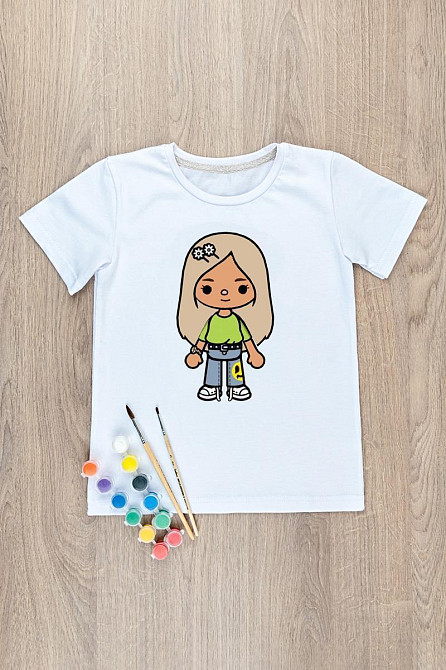 Футболка-розмальовка дитяча  Тока Бока, Крохатушка Одяг Київ - фото 2