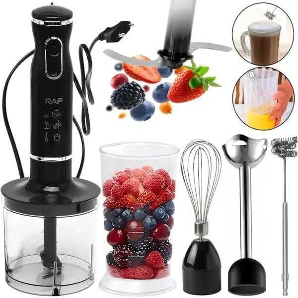 Блендер Domotec ручной 5в1 R.314B, 3 насадки, мощность 800Вт, измельчитель 500мл, мерный стакан 600мл Одесса - изображение 1