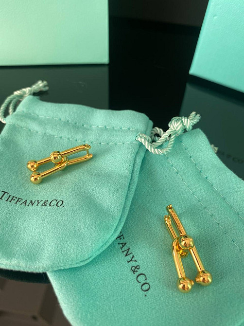 Тиффани серьги Hardwear / Tiffany серьги напыление золото / упакованы в мешочек Одесса - изображение 2