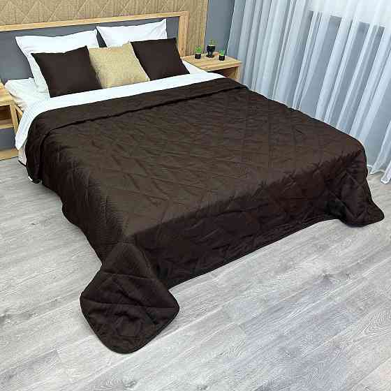 Покрывало стеганое Decorator Flax ромб 230х250 см венге (85-069) Киев