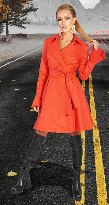 Расклешенный плащ на подкладке (44) Киев - изображение 1