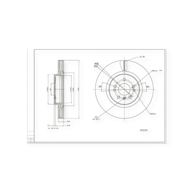 Диск Mercedes-Benz M-Class W164 передній (d330x32mm) гальмівний Мукачево - фото 1