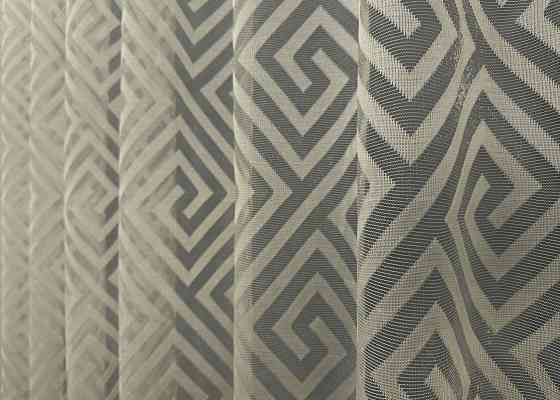 Тюль жакард, колекція "Ромб Меандр" колір бежевий 1557т Київ