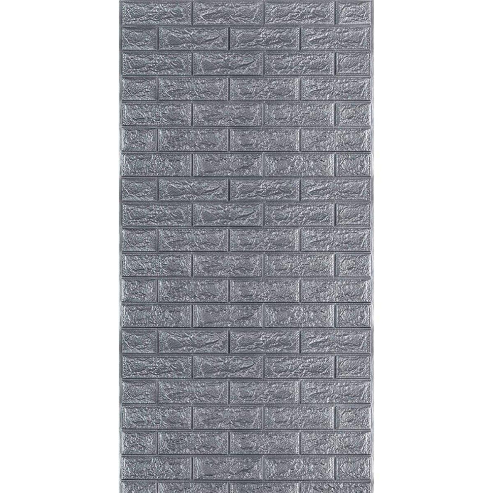 Самоклеющаяся 3D панель под серебряный кирпич в рулоне 3080x700x3мм (R017-3) SW-00001445 Днепр - изображение 1