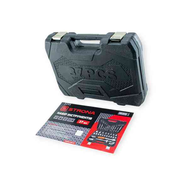 Набір інструменту 1/2" 37 шт, 8-32 мм з ключами 8-19 мм, тріщ., подовжує., кардан. комір Strona Мукачево