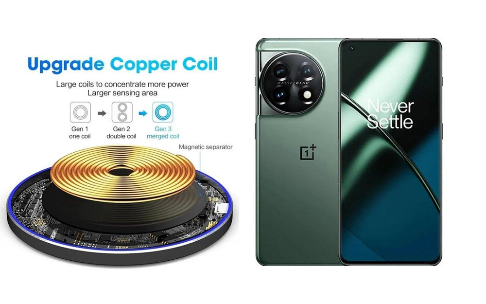 Бездротовий зарядний пристрій Copper до 30W для Meizu Zero, USB-C, LED Київ - фото 2