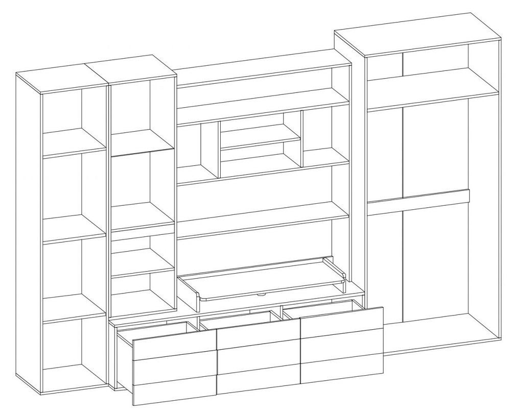 Гостинная Гламур дуб табако и капучино глянец Львов - изображение 2