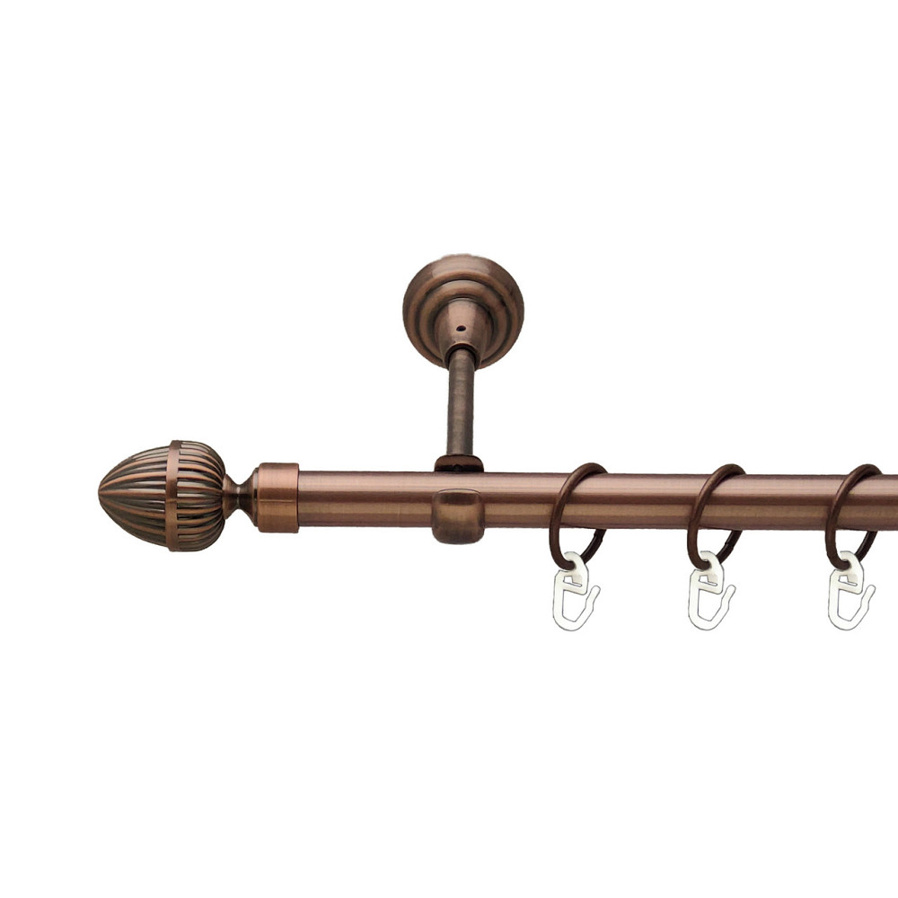 Карниз Orvit Одеон металевий однорядний відкритий Мідь 19 мм 300 см (00-00011728) Львов - изображение 1