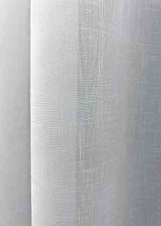 Тюль щільний льон однотонний колір білий 2033т Київ