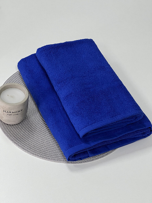 Рушник банний Ideal Textile махровий 70х140 см 450 г/м2 Синій Чернівці - фото 5