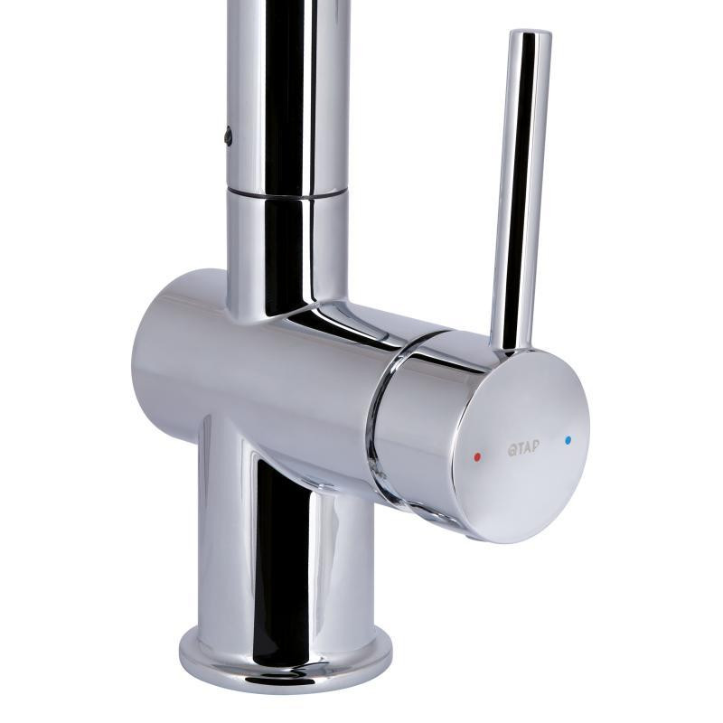 Смеситель для кухни Qtap Rozcesti с выдвижным изливом и подключением к фильтру QTROZ367CRM45941 Chrome Киев - изображение 4