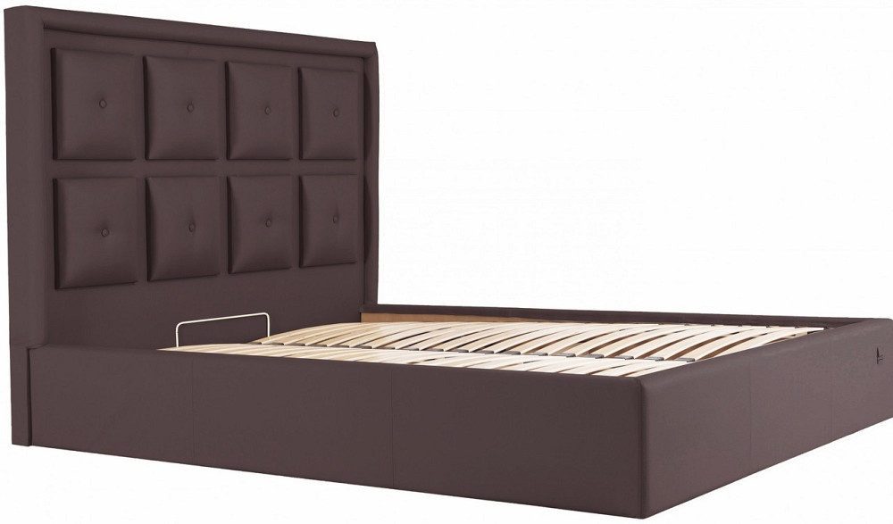 Ліжко Двоспальне Windsor VIP 160 х 190 см Fly 2231 З додатковою металевою цільнозварною рамою Темно-коричневий Дніпро - фото 14