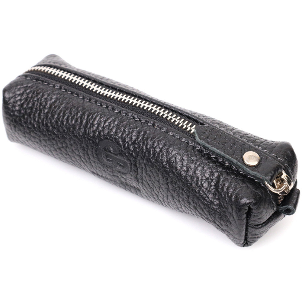 Практична шкіряна ключниця GRANDE PELLE 11637 Чорний Київ - фото 1