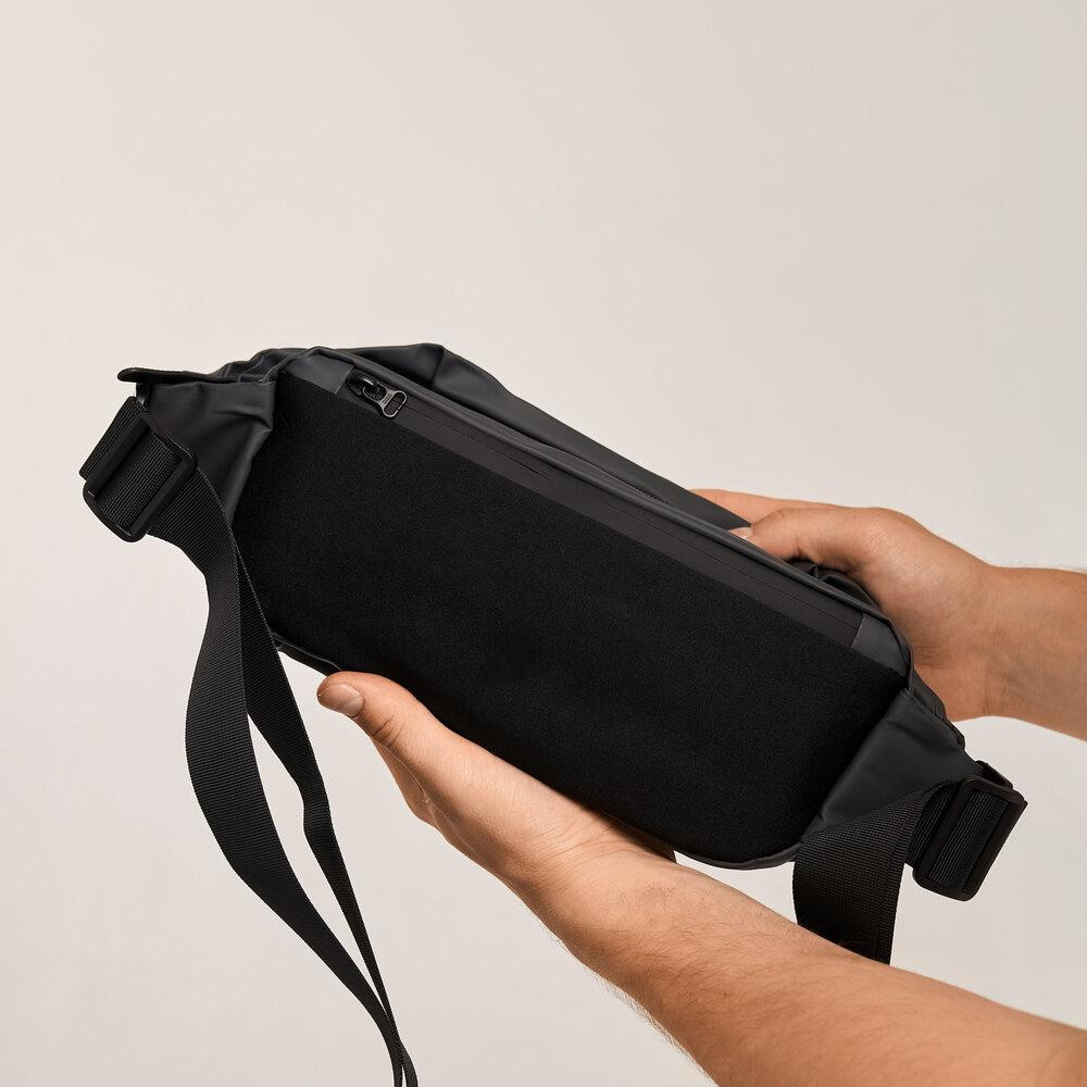 Мужская бананка нейлоновая сумка серая Pobedov Minimal Киев - изображение 4