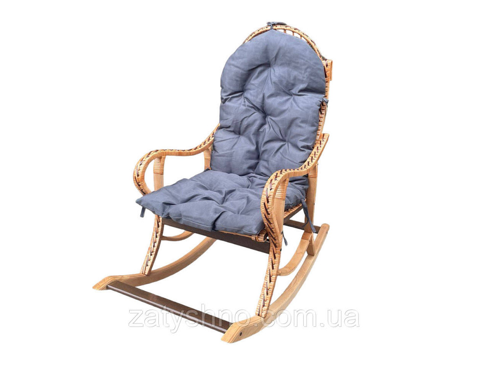 Кресло качалка из лозы с подушкой Киев - изображение 3