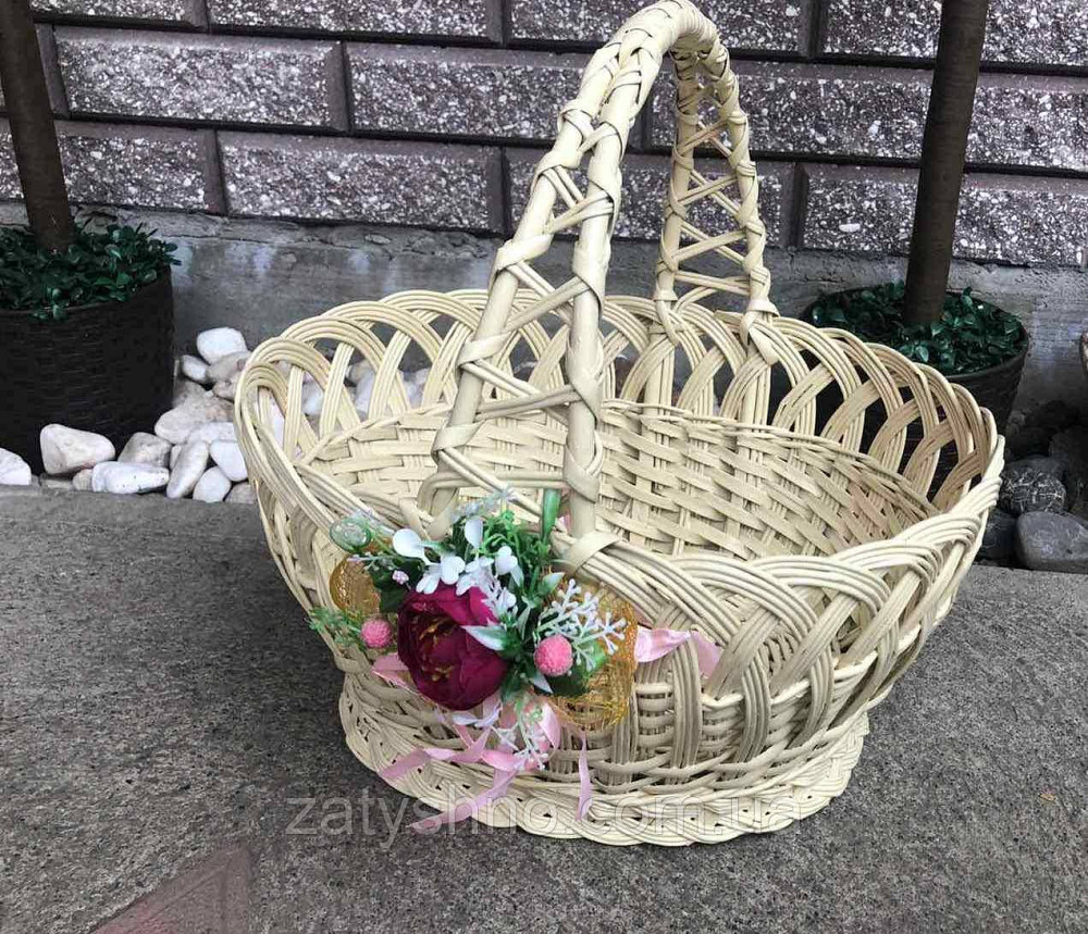 Кошик великодні молочні з ручкою змійкою Київ - фото 5