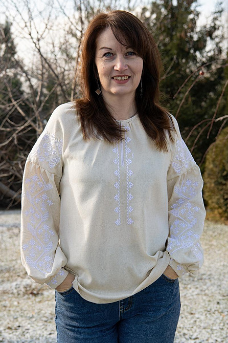 Вышиванка женская, натуральная льняная, топ 62 Киев - изображение 1