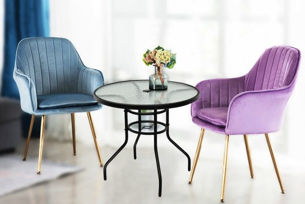 Садовий стіл Costway Acapulco з місцем для парасолі Київ - фото 3