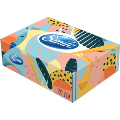 Серветки косметичні Smile 3 шари 70 листів Дизайн коробки в асортименті (4823071662016) Вінниця - фото 2