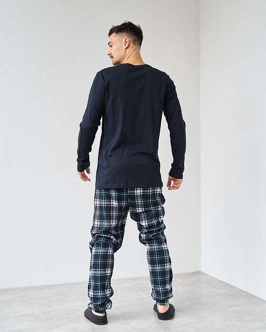Мужской комплект 2 пуговицы на кофте - штаны в клутку Nicoletta 93531 M Киев - изображение 4