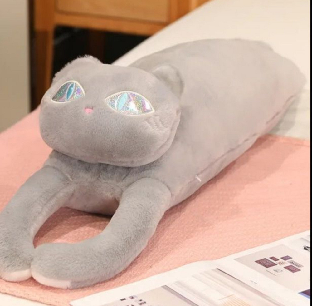 Кот подушка обнимашка 110см серый новый кот батон обнимусь Киев - изображение 3