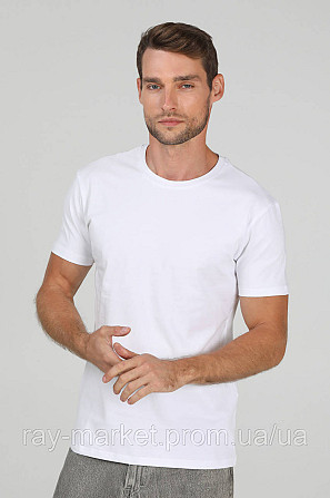 Футболка базова Ray Premium Fit чоловіча біла (U0102-White) XL Київ - фото 1