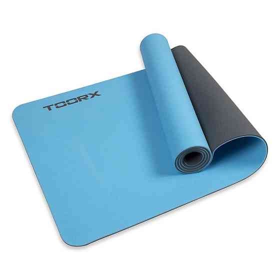 Килимок спортивний Toorx Yoga Professional TPE 183 х 60 х 0,6 см для йоги та фітнесу Azzurro/Antracite (MAT-183) Київ