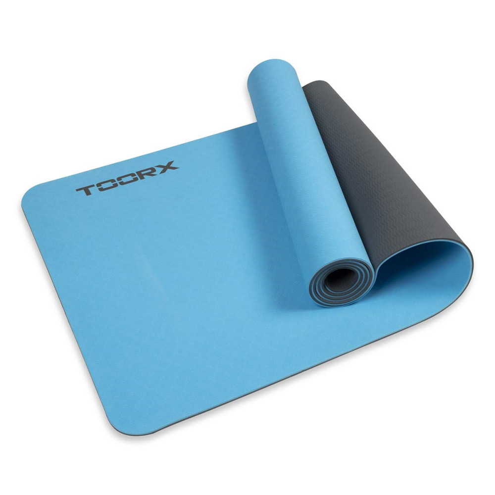 Коврик спортивный Toorx Yoga Professional TPE 183 х 60 х 0,6 см для йоги и фитнеса Azzurro/Antracite (MAT-183) Київ - фото 3
