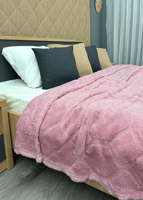 Плед-покривало Ромб 200х230 см (+-5см) Рожевий (87-256) Київ - фото 7