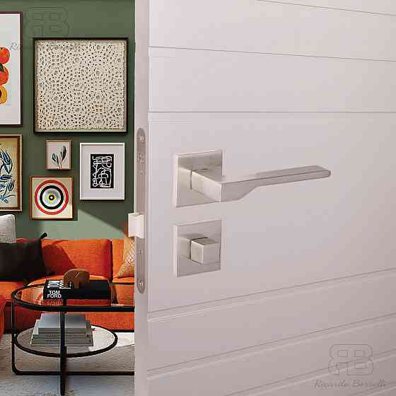 Ручка дверна Ricardo Borelli модель Quatro 02.50 SN матовий нікель Київ