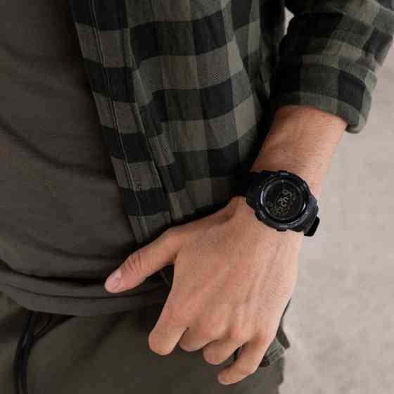 Годинник чоловічий водостійкий тактичний North Edge Mers Pro Black 5BAR Чорний Вінниця