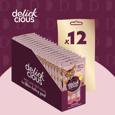 Ласощі для котів Delickcious Курка з додаванням ананасу 4 х 15 г (4820269141629) Вінниця - фото 5