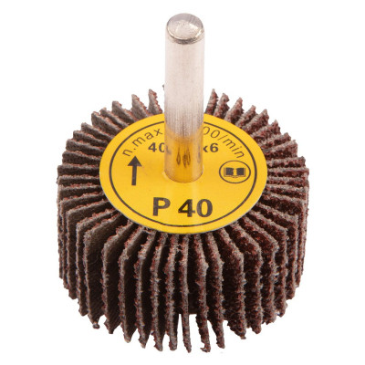 Круг зачистний Graphite пелюстковий з хвостовиком 40х20 мм, K40 (55H754) Вінниця - фото 1
