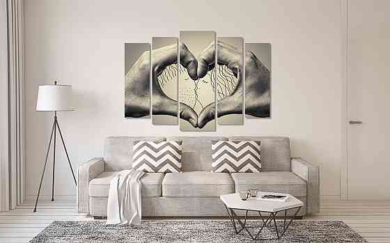 Модульна картина у вітальню/спальню Руки кохання LM009_5 105 x150 см Київ