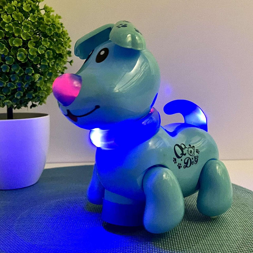 Собачка інтерактивна Limo Toy їздить світиться махає головою та хвостом Блакитна (EM 070 A) Чернігів - фото 8
