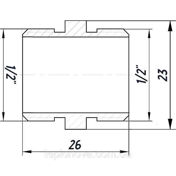 Ниппель 1/2″НН нержавеющий SN332S OPTIMUM Черновцы