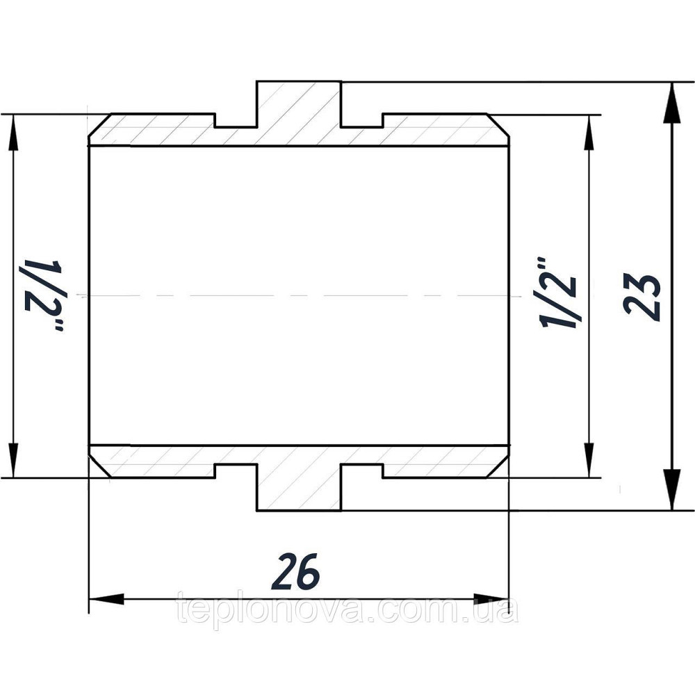 Ниппель 1/2″НН нержавеющий SN332S OPTIMUM Черновцы - изображение 3