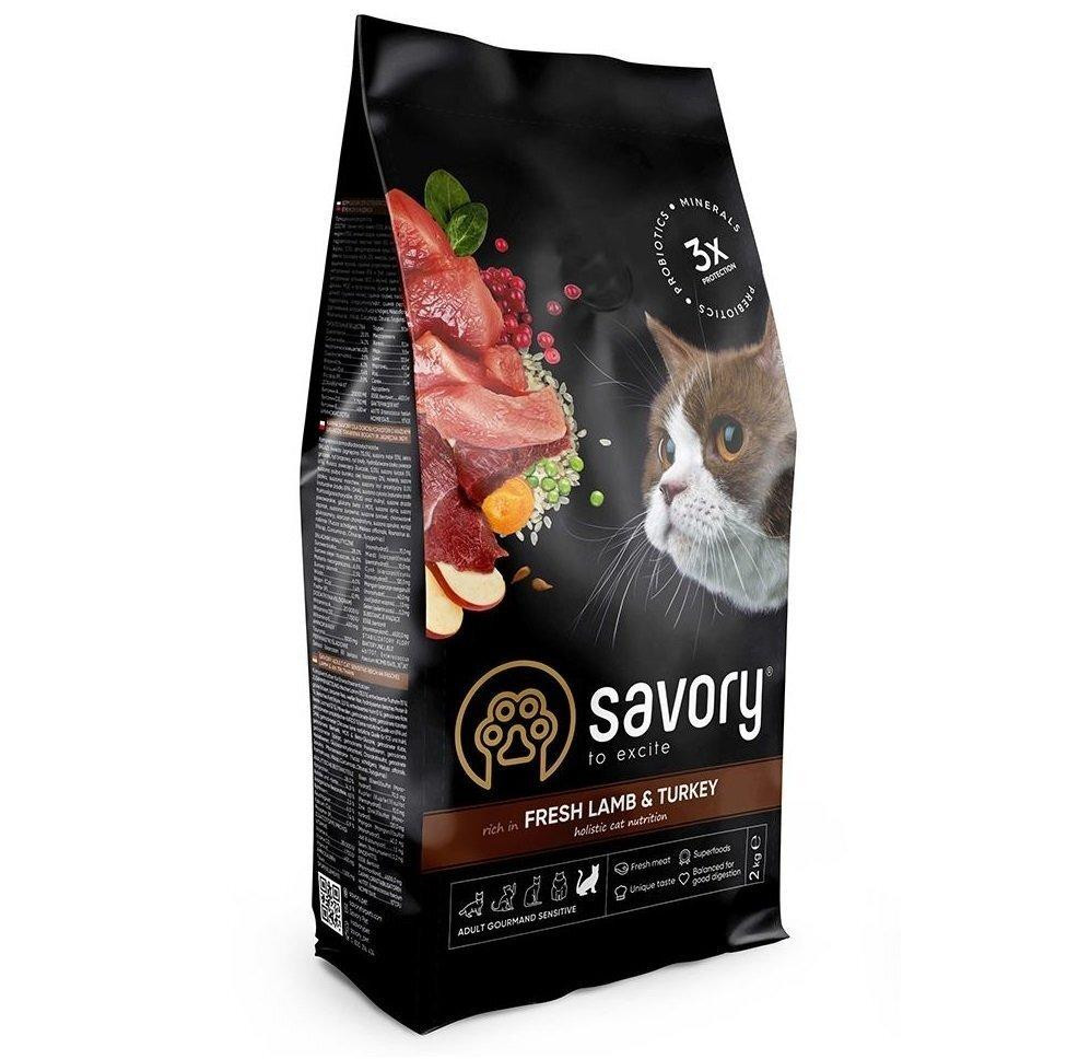 Сухой корм для взрослых кошек Сейвори Savory Adult Cat Sensitive Digestion Fresh Lamb & Turkey, 400 г Винница - изображение 1