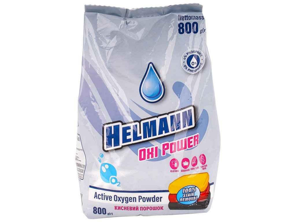Стиральный порошок 800г КИСНЕВЫЙ для всех типов стирки Oxi Power ТМ HELMANN Киев - изображение 1