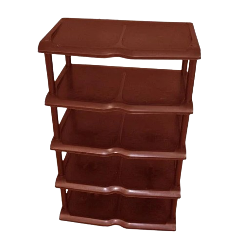 Полиця для взуття на 5 полиць 31,5*49*84,5см пластик коричневий Преміум PROFF Виланд Житомир